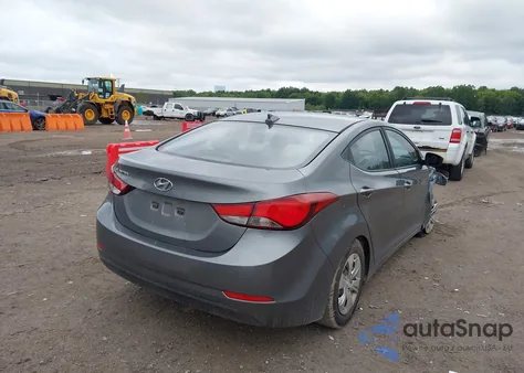 2016 Hyundai Elantra Se z USA, uszkodzony, nr VIN KMHDH4AE3GU621615